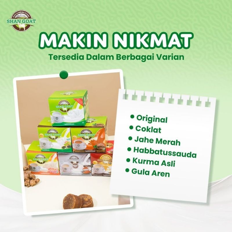 

SUSU KAMBING SHAN GOAT (KHUSUS RASA ORIGINAL ISI 11 SACHET)