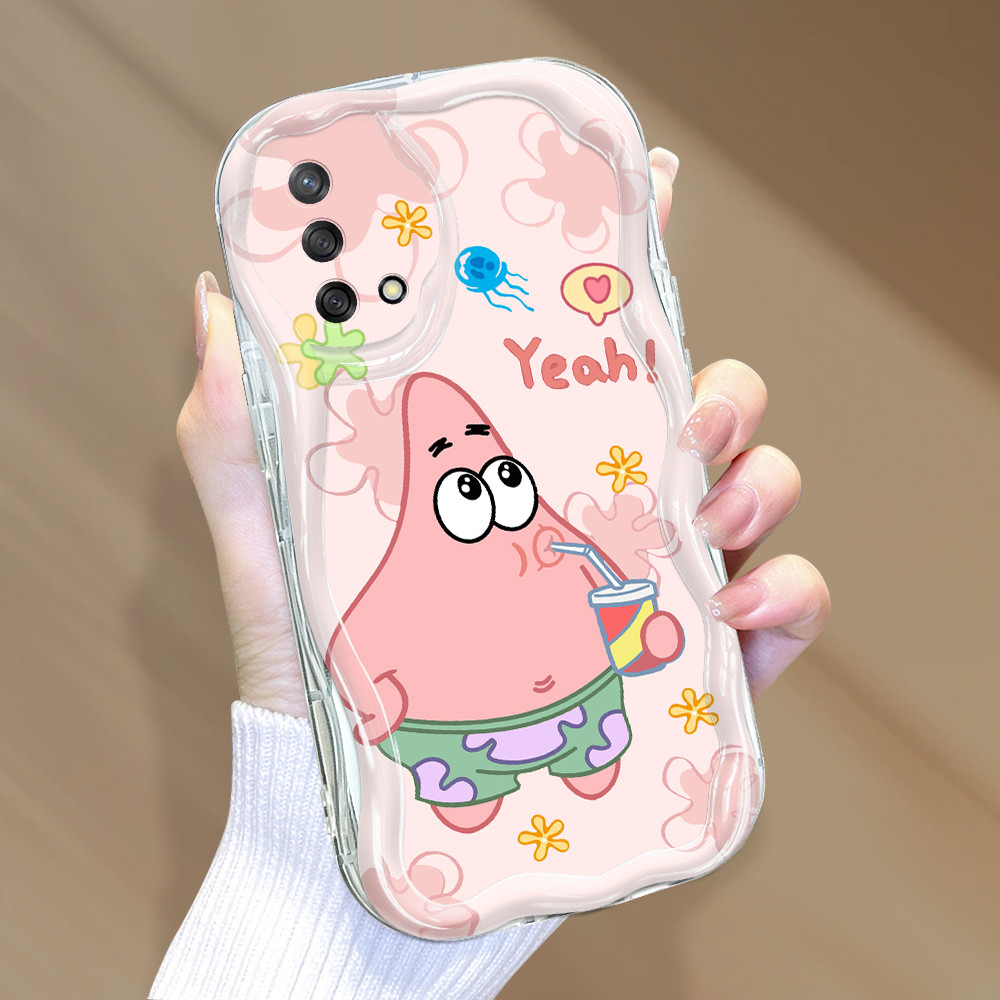 OPPO A74 A95 Case Softcase Case lucu Cassing Casing Hp Kesing Soft Cute SpongeBob Patrick 6616
