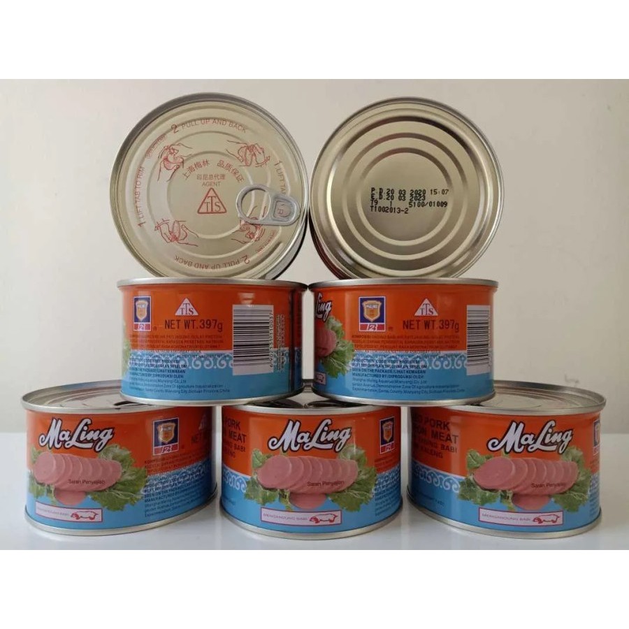 

QH Maling TTS Ham Babi 397 Gr Luncheon Pork Meat Daging Canned Ma Ling