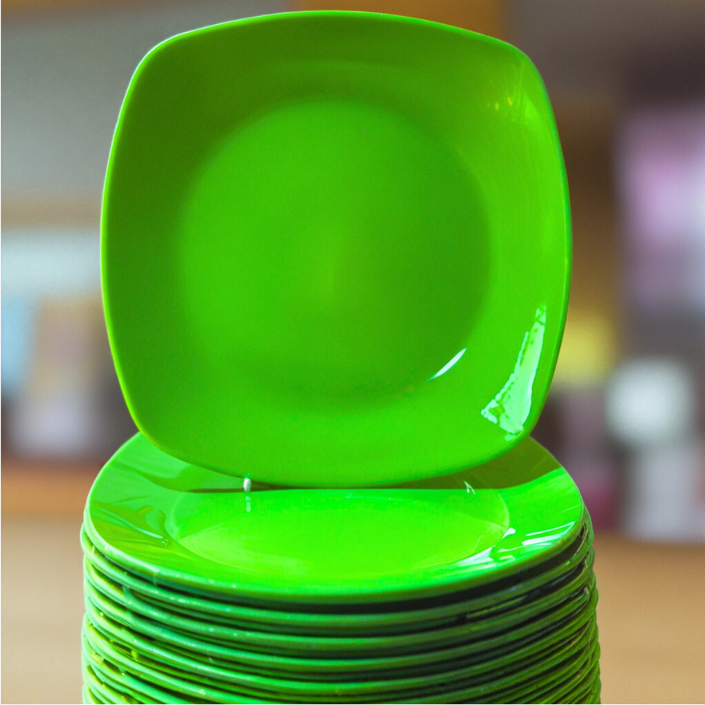 PIRING SEMI MELAMIN SEGI CEPER 6 INCH SAJI KUE SNACK SEGI SEMI MELAMINE CEPER