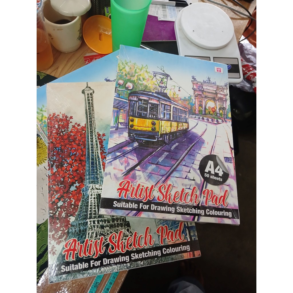 

artist sketch pad sketch book buku gambar A4 150gsm merek tiara isi 50 sheet/lembar Murah
