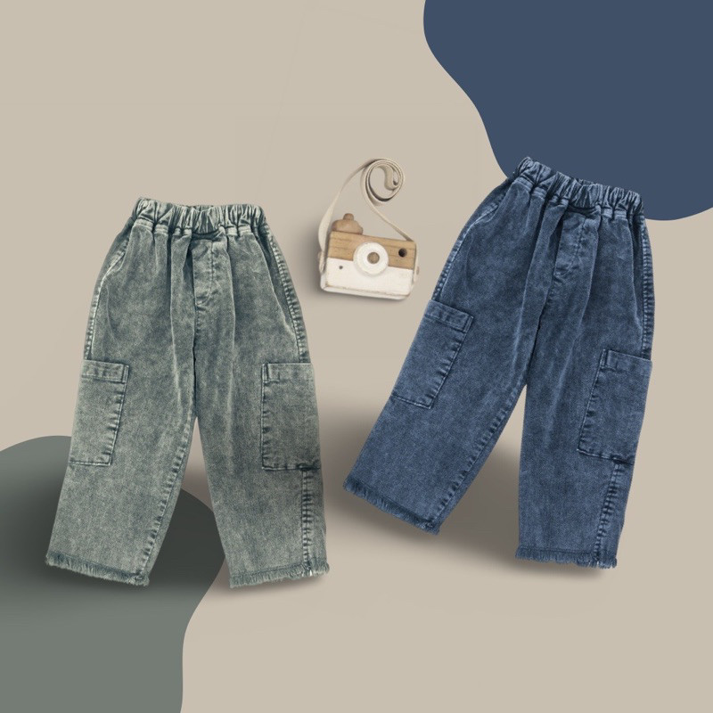 Ambarpoject Cargo pants in wash vintage | Celana cargo vintage anak