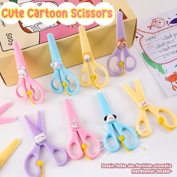 

Joi.Street - Gunting Kertas Paper Scissors, Gunting Anak Motif Kartun Lucu, Cute Cartoon Stationery, Alat Tulis Sekolah