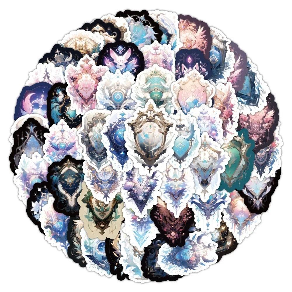 

60Pcs Cartoon Magic Crystal Cute Stickers Aesthetic Decals DIY Laptop Refrigerator Phone Luggage Car Graffiti Sticker Kids Toy