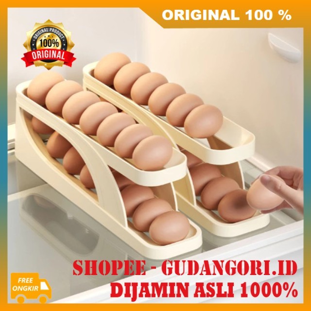 BELI 1 GRATIS 1 Egg Tray Storage Tempat Penyimpanan Telur Rak Telur 2 Tingkat Wadah Telur Tingkat Ra