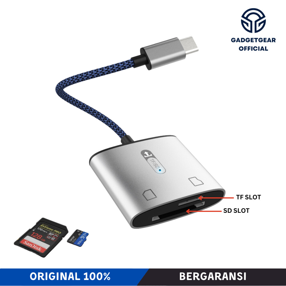 OTG MH367 Type C to SD/TF Card Reader 2 in 1 Micro SD Adaptor OTG Adapter Tepsi