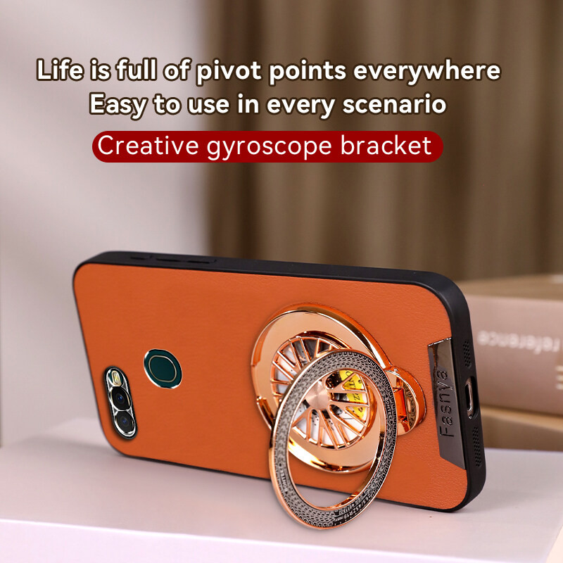 Untuk Kasus Telepon case casing OPPO A7 A5s A12 A11k F9 F9 Pro Realme2 Pro Rugged Tahan Gyro Stand A