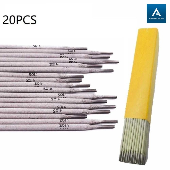 kawat las listrik elektroda stainless steel welding rod 20 pcs