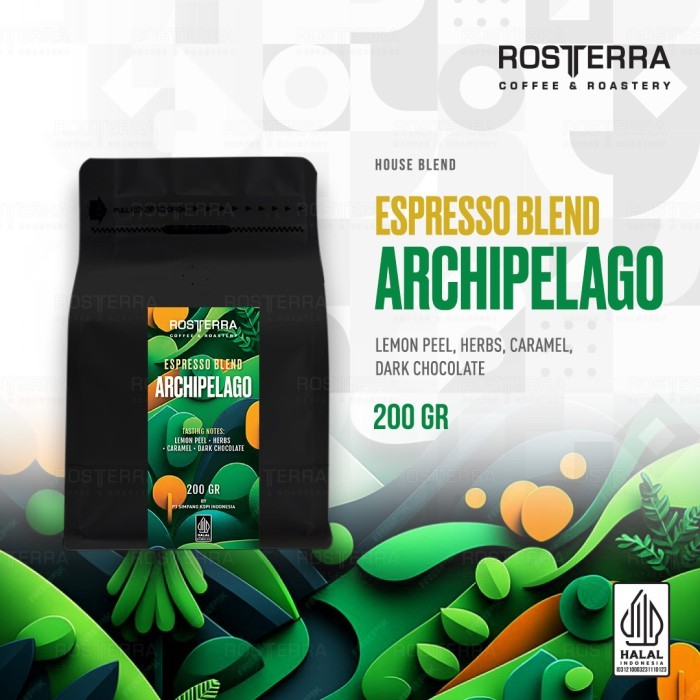 

Biji Kopi Bubuk Archipelago Esspreso Blend Arabica 50% Robusta 50% Coffee Beans Espreso Kopi Susu Latte Capuccino 1kg - 200gr, Biji Kopi