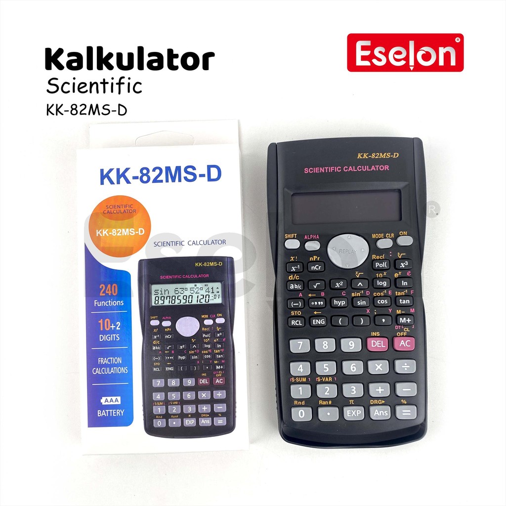 

KALKULATOR SCIENTIFIC 12 DIGIT SIN COS TAN Function KK-82MS-D