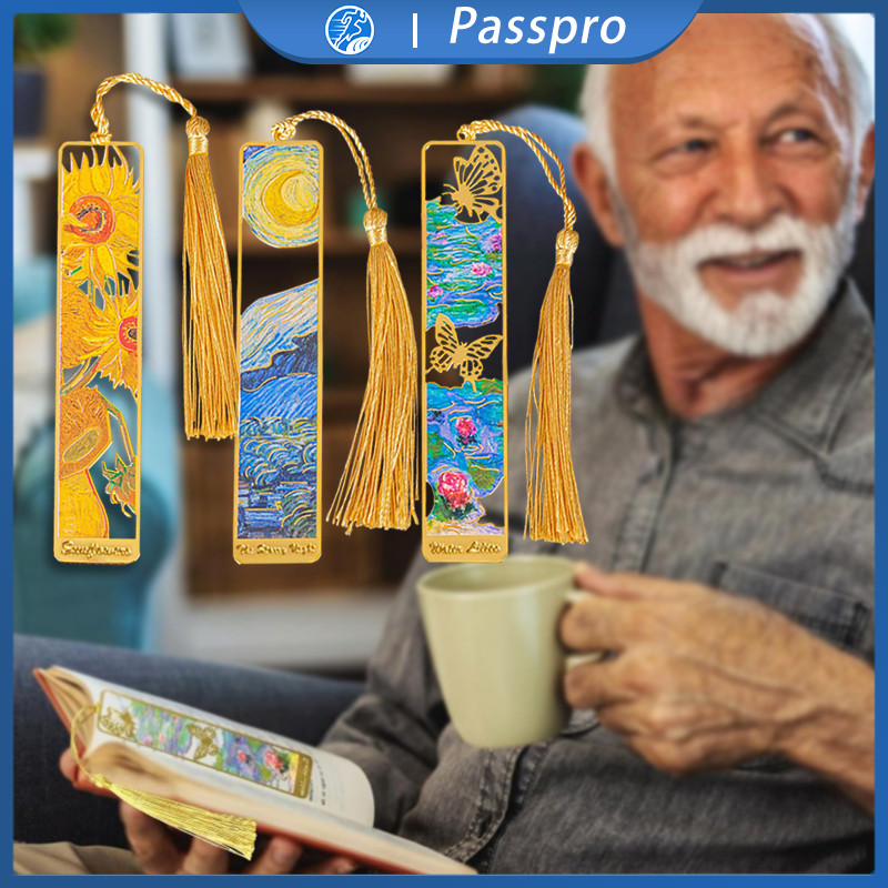 

Metal Bookmark Van Gogh 1pcs Penanda Lukisan Terkenal Retro Kreatif Penanda Buku Besar Tangan Logam Klip Buku Baca