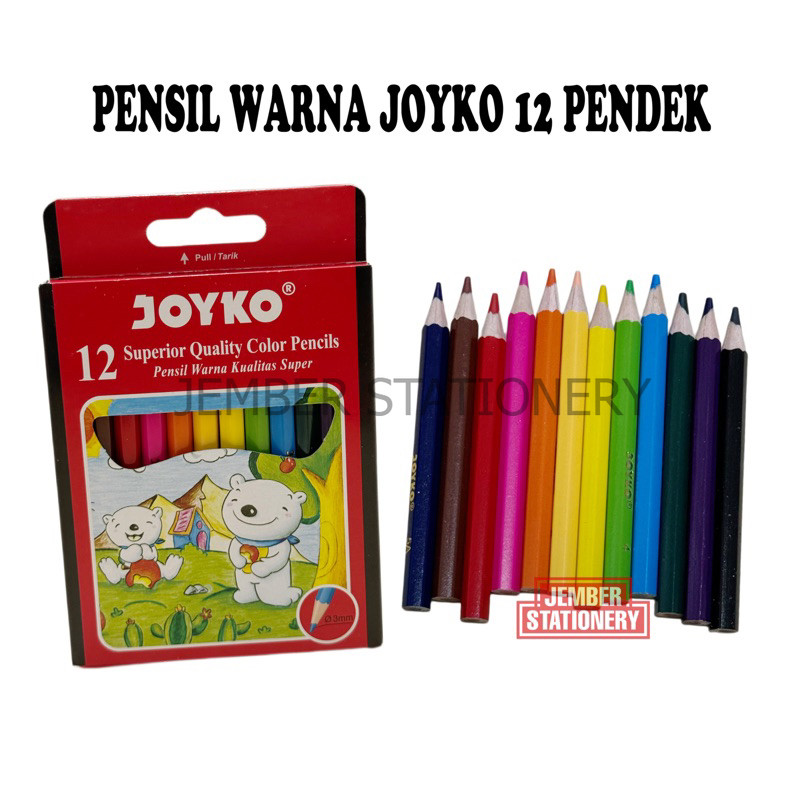 

(1set) Pensil Warna Joyko 12 Warna Pendek