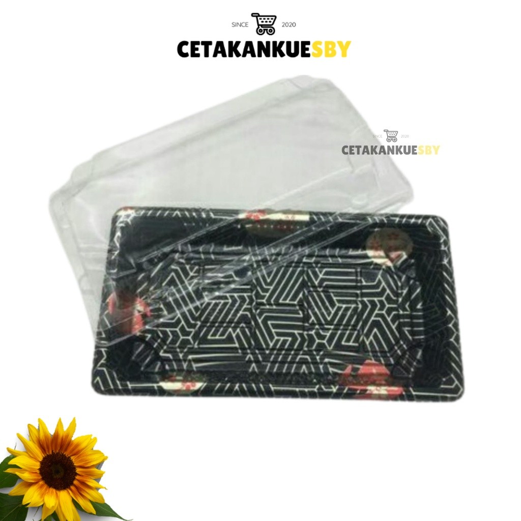 (CKS) Mika Box/Tray/Wadah Sushi Bento motif + Tutup