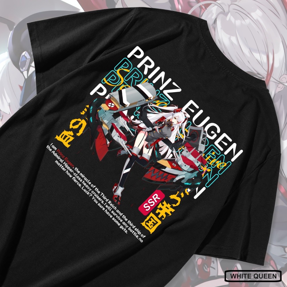 KAOS PRINZ EUGEN AZUR LANE -  KAOS DISTRO PRIA & WANITA ANIME & GAME DESIGN PRINZ EUGEN AZUR LANE