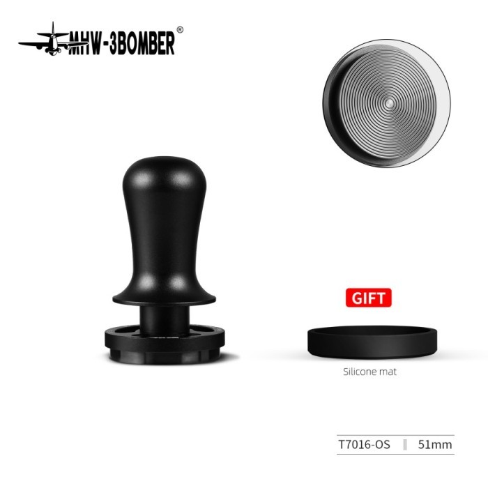 

TP MHW-3BOMBER Astra Collection Constant Pressure Tamper Thread Free Silicone Mat - 51mm / 53.35mm / 58.5mm 3 Spring Design Material SUS 304 Stainless Steel / Espresso Barista Tool penekan bubuk kopi coffee tamping tamper click