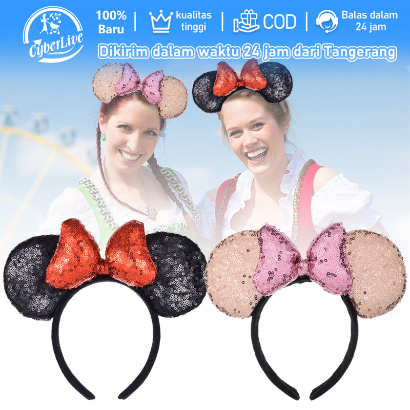 Headband Lucu Mickey Mouse Disney Headband Bando Disneyland