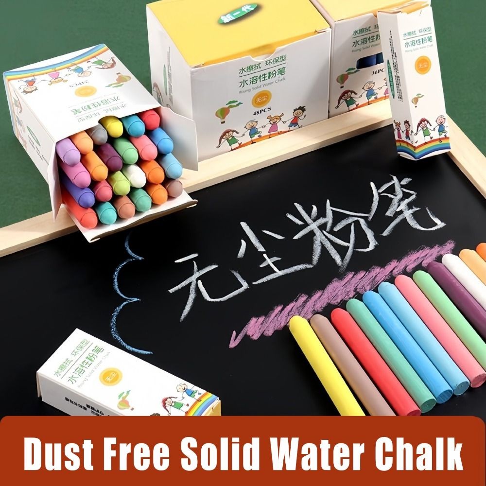 

Colored Water-soluble Chalk Erasable Non Dirty Hands Dust Free Chalk Blackboard Graffiti Painting Blackboard Writing Tool