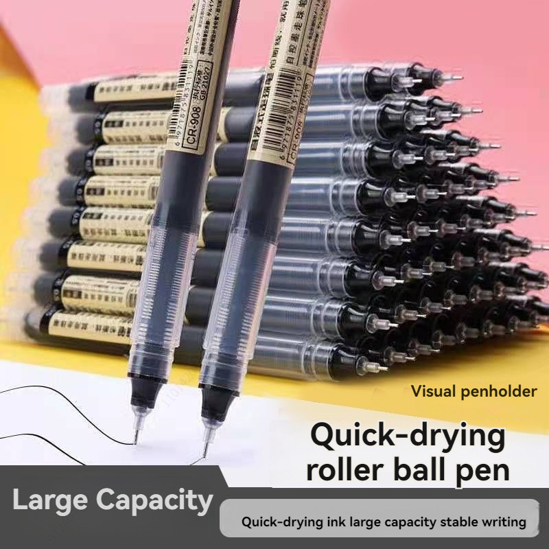 

5-10Pcs/set Needle Type Gel Pens Black/Blue/Red Straight Liquid Ballpoint Pen Kawaii Stationery School Office Supplie