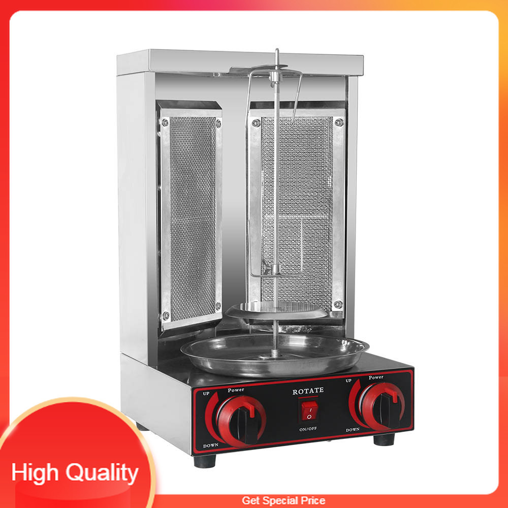 THE BEST Vertical Rotating BBQ Kebab Meat LPG Gas Grill Stainless Steel Commercial Shawarma Doner Me