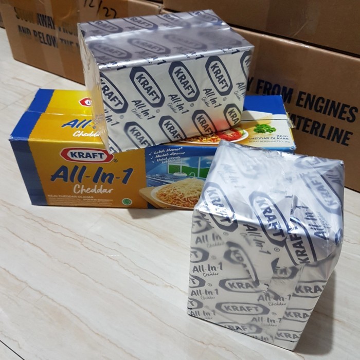 

keju kraft cheddar all in one repack 1kg / kraft cheddar all-in-1 1kg
