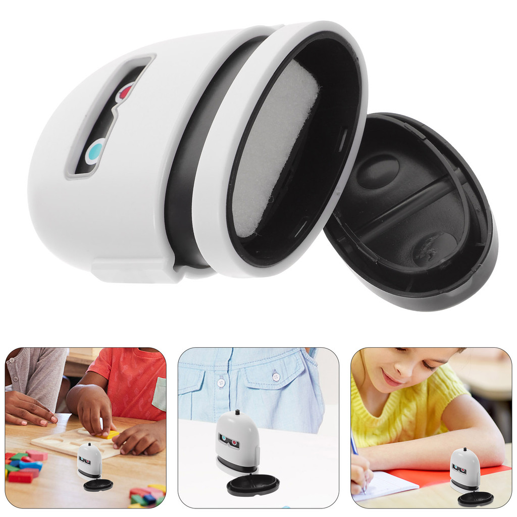 

Children's Robot Clothes Name Stamp Waterproof Plastic Stamper for Kids Classroom Home Party Use Multifunctional Cartoon White