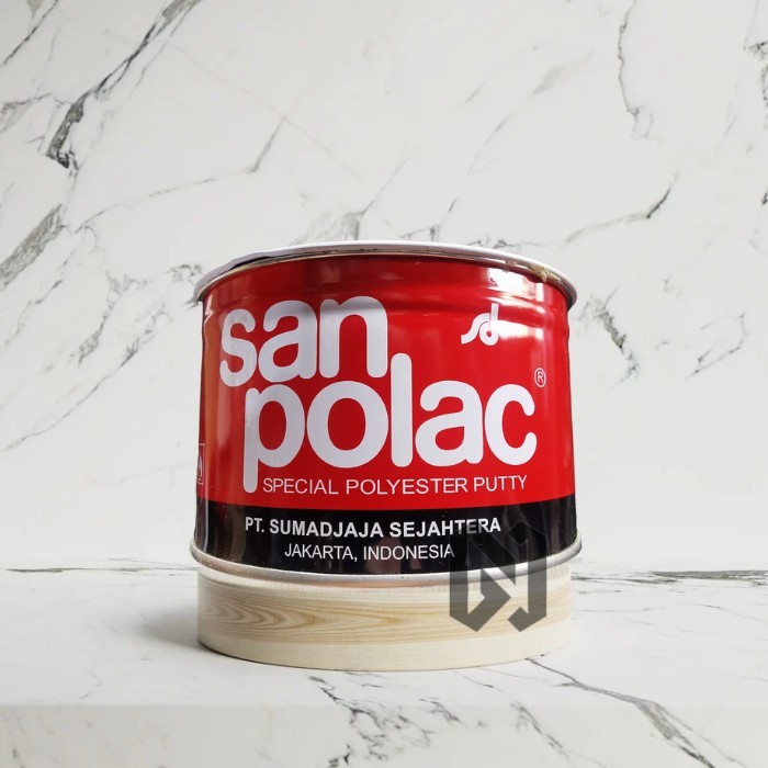 Dempul Sanpolac 1kg Polyester / Dempul Kayu Besi Sanpolac 1kg