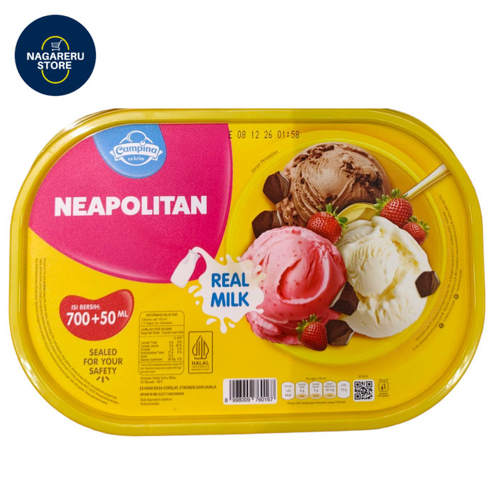 

Campina ice cream neapolitan real milk 700ml