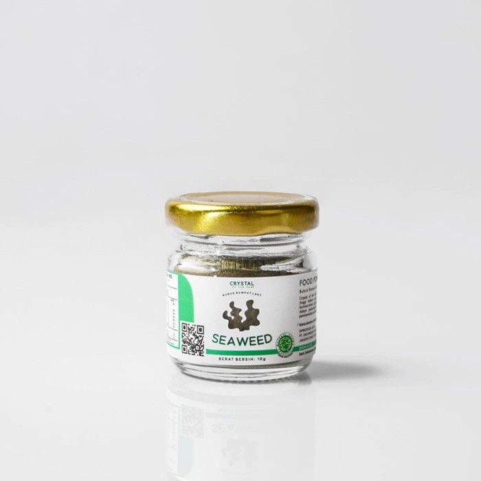 

Crystal Seaweed Food Powder - Bubuk Rumput Laut/Kaldu MPASI