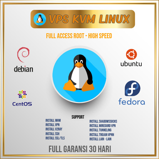 Server VPS Linux KVM Full Akses Admin & Garansi 1 Bulan