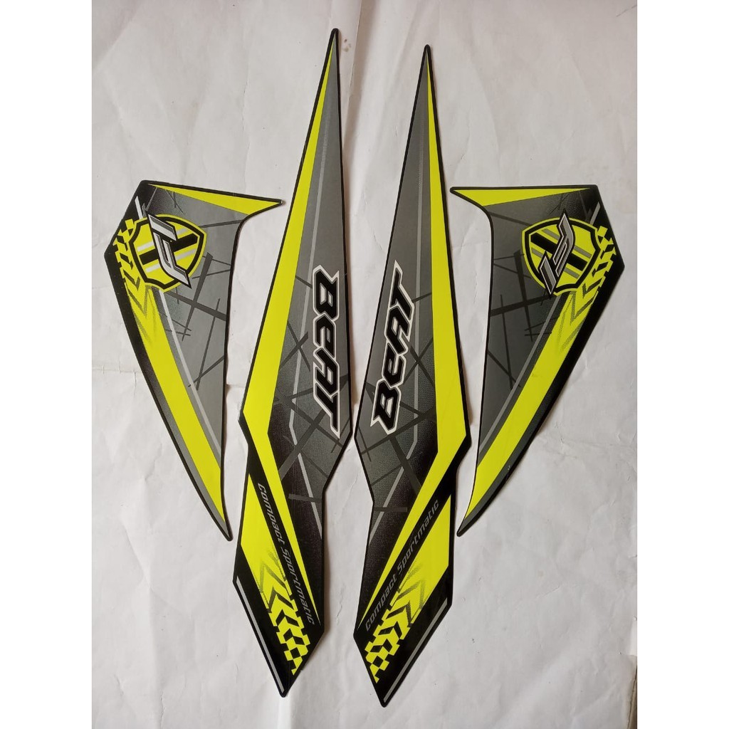 stiker striping honda beat fi 2016 2017 hitam hijau
