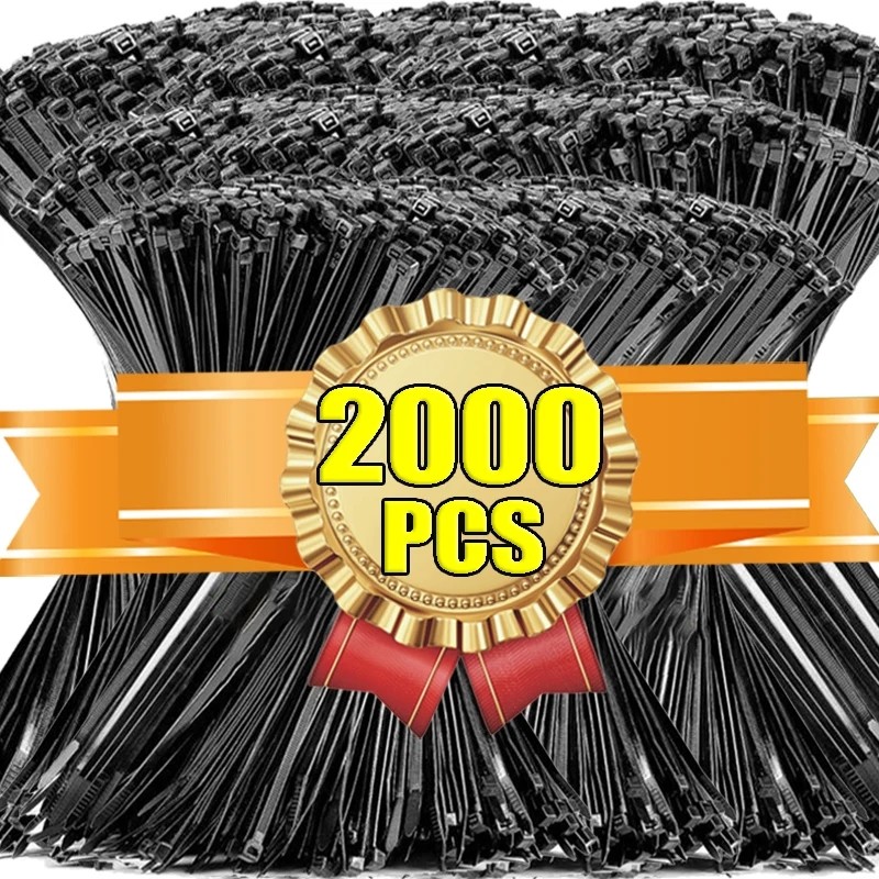 

2000/100PCS Wholesale Self Locking Nylon Cable Ties Fastening Loop Heavy Cord Tie Duty Cables Fasten Rings Workshop Wire Straps