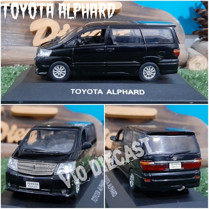 Die-cast Toyota Alphard hitam mainan anak skala 43