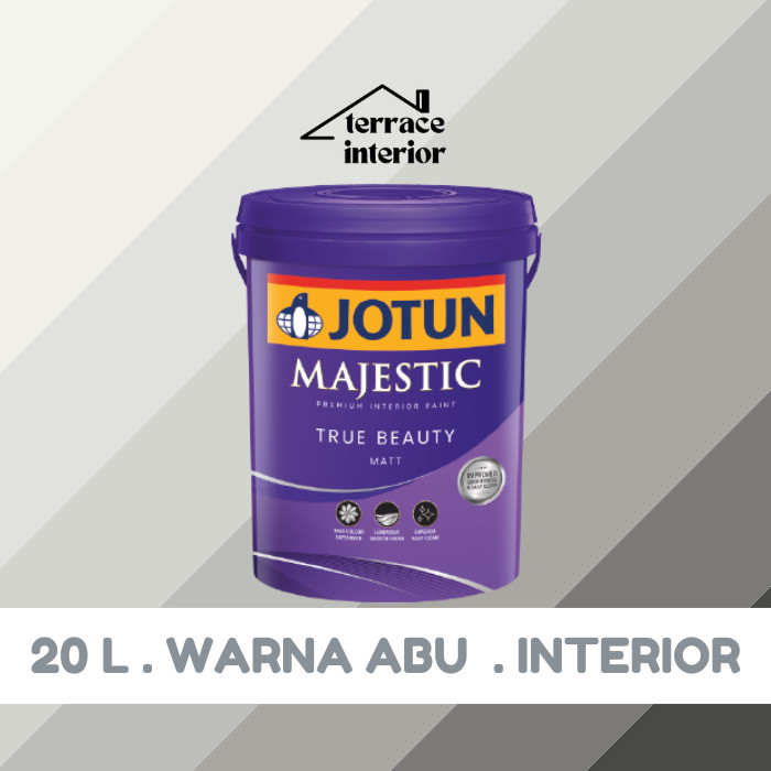 Cat Tembok Majestic Matt Interior Jotun warna Abu Grey 20 L