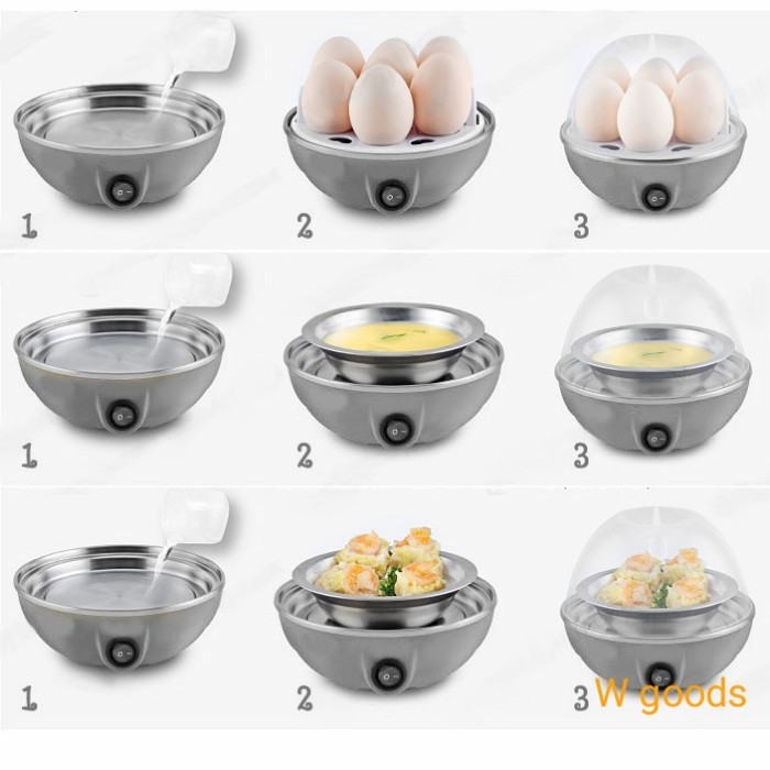 Electric Egg Cooker Alat Rebus Telur Boiler Setengah Matang