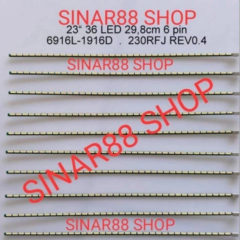 LAMPU BACKLIGHT TV LG 24 INC 36 LED 29.8cm 6pin SMD 54v 6916D 230RFJ