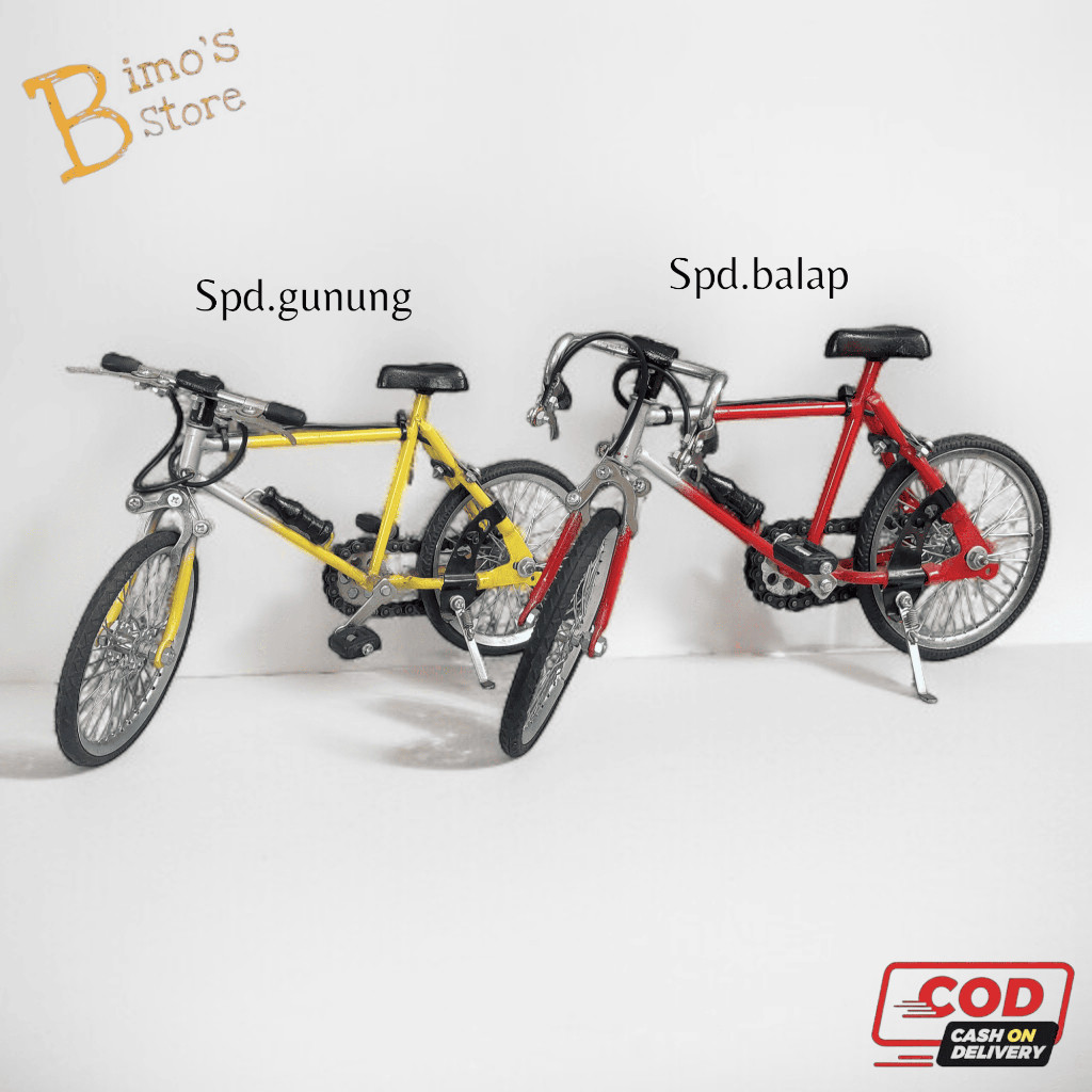 Miniatur Sepeda Balap Sepeda Gunung Diecast Pajangan Ruang Tamu Replika Sepeda 1pcs BB