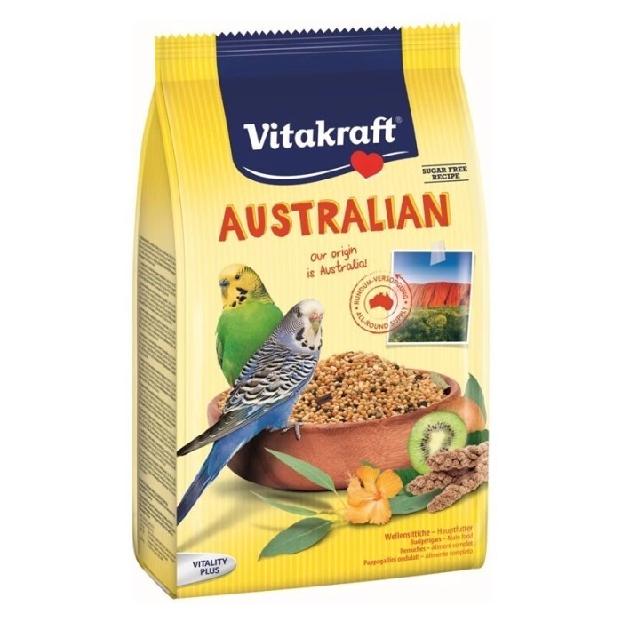 Pakan Burung Parkit Australia 800 Gram Campuran Biji Buah dan Herbal