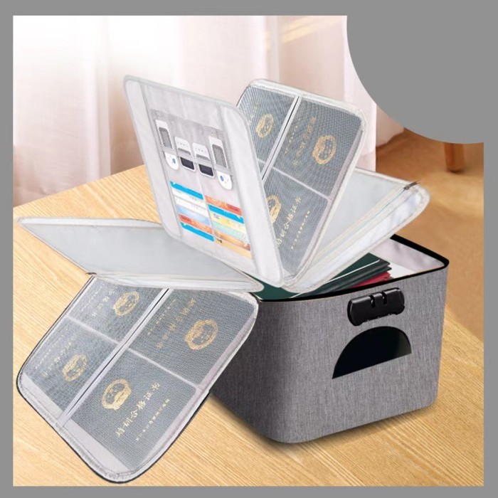 

Tas Dokumen Koper Tempat Penyimpanan Sertifikat Berkas Storage Bag - 5 Layer Abu