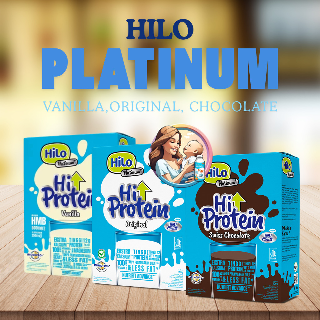 

Hilo Platinum Susu Untuk Peninggi Badan Calcium Tinggi Protein 420g Dengan Glukosamin Dan Omega 3