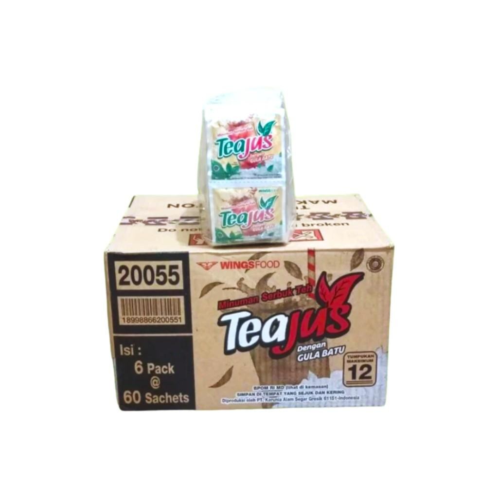 

[1 DUS] Teh Tea Jus Minuman Serbuk Gula Batu/Lemon/Apel/Madu isi 6 Pak