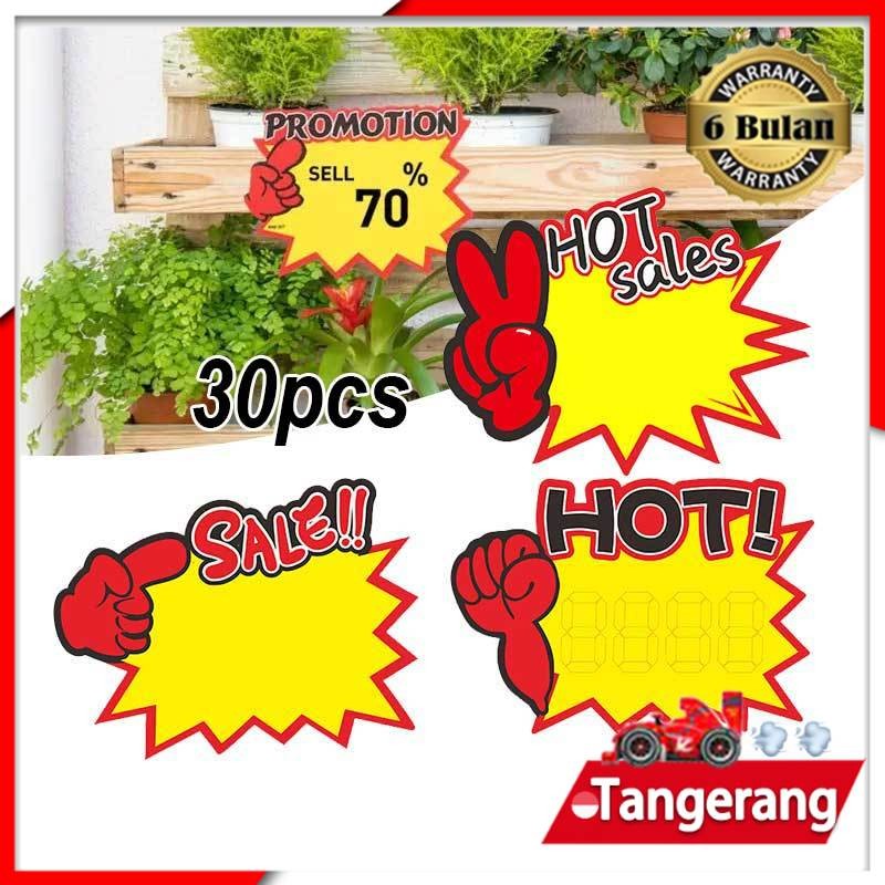 

30pcs Kertas Tag Kartu Promo Sale Price Tag Harga Promo Sale New Tag Kartu