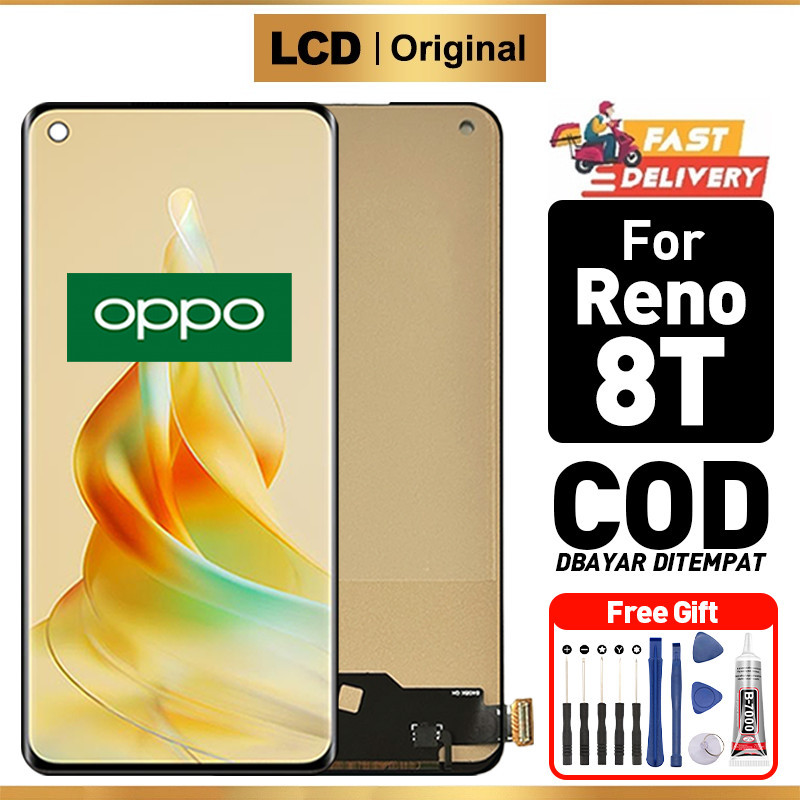 LCD OPPO Reno 8T Original 100% Fullset ori asli hp Touchscreen Murah For Glass Touch Screen Digitize