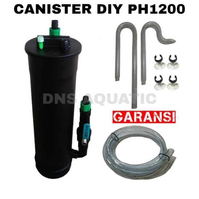 Filter Canister Diy Fullset Tanpa Media External Aquarium Aquascape - Ph 1200