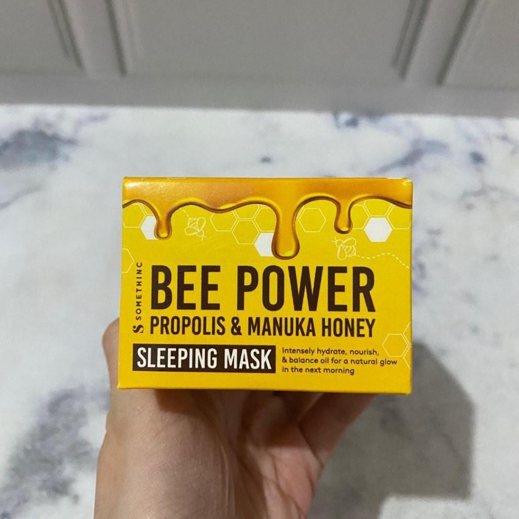 Sleeping Mask Somethinc Bee Power Propolis & Manuka Honey 50gr Original Exp 2025 Masker Tidur