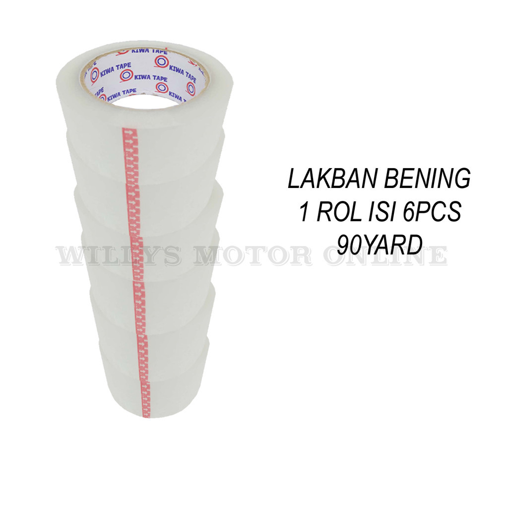 

Lakban Bening Transparan 90 Yard / Solasi Bening 1ROL