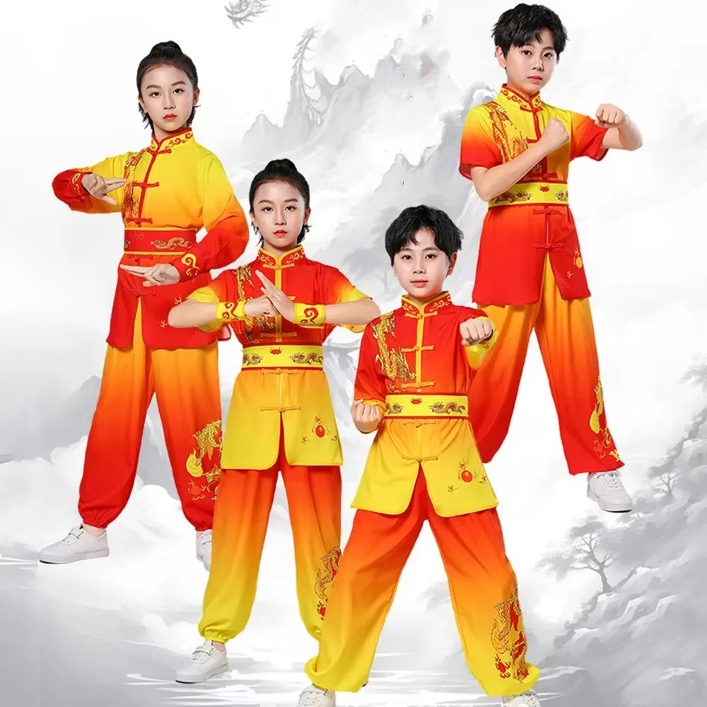 

Children Tai Chi Costumes Boy Martial Arts Set Kids Kung Fu Uniform Chinese Men Women Wushu Sets Baby Clothes Perform Girl Suit