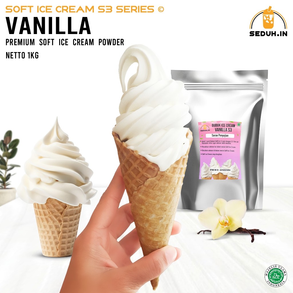 

Bubuk Ice Cream Vanilla 1KG / Bubuk Es krim Premium S3
