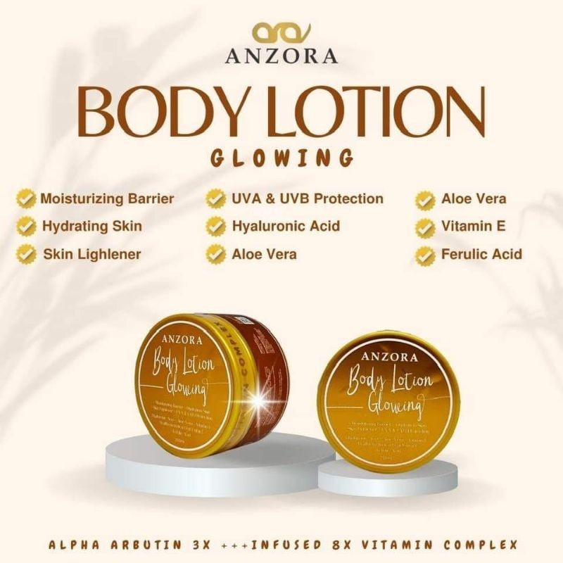 Body Lotion Anzora Glowing Siang Malam/Lotion Anzora