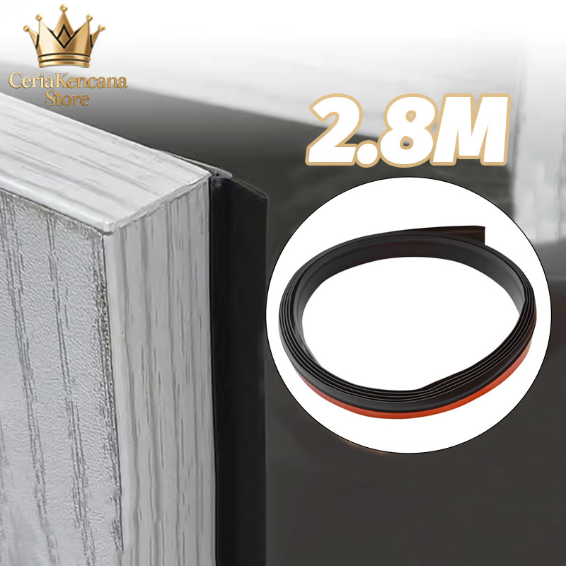 Strip Seal TPE untuk Lemari - Anti Debu & Cahaya, Perekat Mudah Dipasang, Cocok untuk Pintu Geser & 