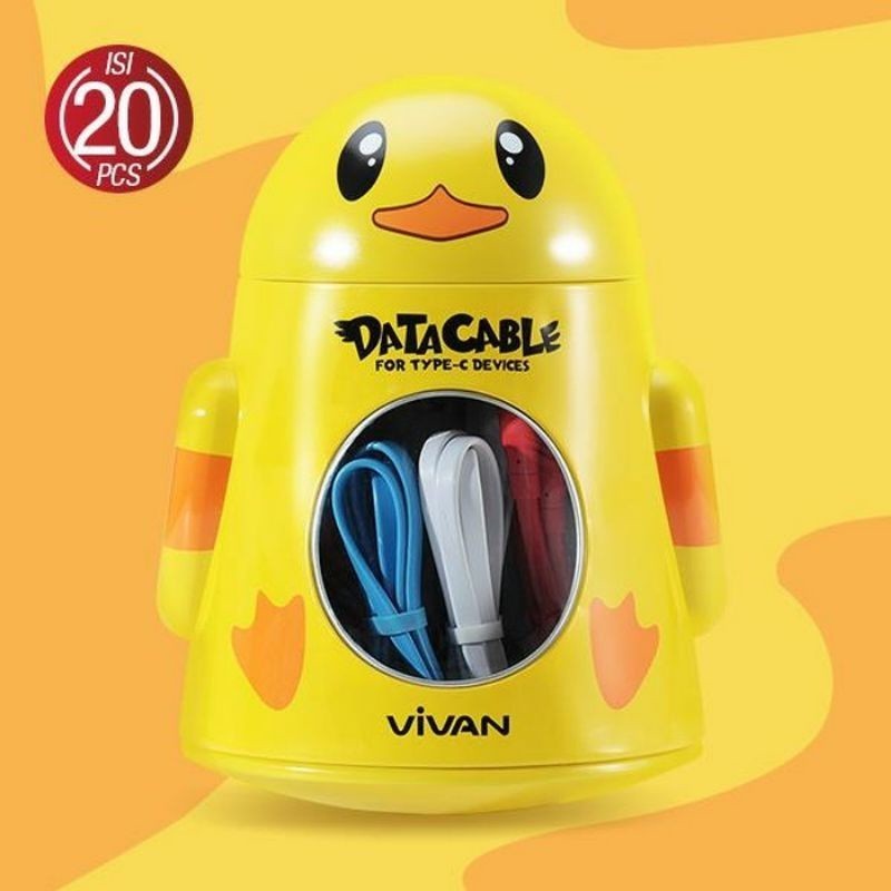 KABEL DATA VIVAN TYPE C (1 TOPLES ISI 20 PCS)